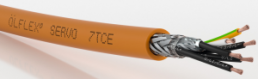 TPE servo line ÖLFLEX SERVO 7TCE 4 G 2.5 mm², AWG 14, shielded, orange