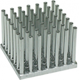 Pin heatsink, 25 x 25 x 18.5 mm, 5.2 to 1.25 K/W, natural aluminum