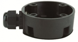 Junction box, black, (Ø x H) 70 mm x 29 mm, for KombiSIGN 50, 975 840 01