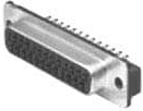 D-Sub connector, 15 pole, standard, straight, press-in connection, 747140-2