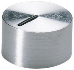 Rotary knob, 6 mm, polycarbonate, silver, Ø 12 mm, H 7.1 mm, A1412461