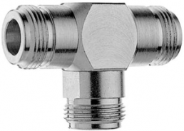 Coaxial adapter, 50 Ω, 2 x N socket to N socket, T-shape, 100024151