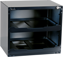 Steel cabinet, blue, (W x D) 451 x 330 mm, SAFEBOX 150 (LEER)