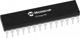 AVR microcontroller, 8 bit, 10 MHz, DIP-28, ATMEGA168V-10PU