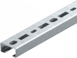 DIN rail, perforated, 18 mm, W 35 mm, steel, strip galvanized, 1104349