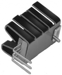 Clip-on heatsink, 15.24 x 14.5 x 16.75 mm, 21 K/W, black anodized