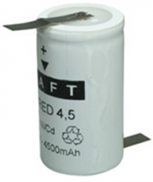 Nickel-cadmium-battery, 1.2 V, 5.1 Ah, KR20, D, soldering lug