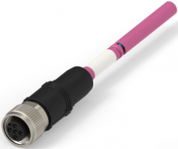 Sensor actuator cable, M12-cable socket, straight to open end, 5 pole, 0.5 m, PUR, purple, 4 A, TAA753A5501-001