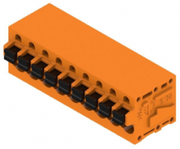 PCB terminal, 9 pole, pitch 5 mm, AWG 24-12, 20 A, spring-clamp connection, orange, 1331780000