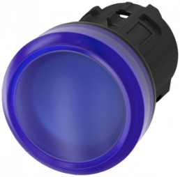 Indicator light, 22 mm, round, plastic, blue, lens, smooth