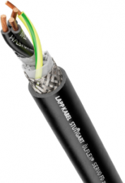 PUR motor connection cable ÖLFLEX SERVO FD zeroCM 3 G 10 mm², AWG 8, shielded, black