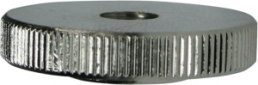 Knurled nut, M6, H 6 mm, inner Ø 12 mm, outer Ø 24 mm, steel, galvanized, DIN 467, 10883MC94