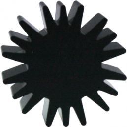 LED heatsink, 6.3 to 2.4 K/W, black anodized