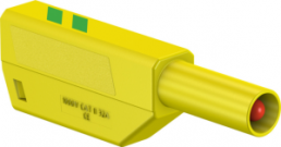 4 mm plug, solder connection, 0.75-2.5 mm², CAT II, yellow/green, 22.2655-20