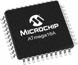 AVR microcontroller, 8 bit, 16 MHz, TQFP-44, ATMEGA16A-AUR