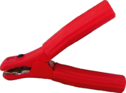 Battery charging plier 600 A, 160 mm, polarity symbol +, red, full insulation
