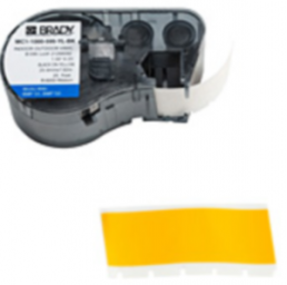 Labelling tape cartridge, 25.4 mm, tape black, font yellow, 7.62 m, MC-1000-595-YL-BK