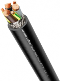 HFFR motor connection cable ÖLFLEX SERVO 2XSLCH-JB 4 G 6.0 mm², AWG 10, shielded, black