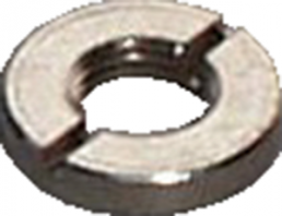 Slotted nut, M10x0.75, H 2.5 mm, outer Ø 13.5 mm, brass, 62.10.009