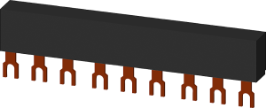 3 phase busbar 45 mm for circuit breaker 3RV2 (3 switch), 3RV1915-1BB