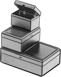 Stacking box, black, (L x W x D) 75 x 50 x 45 mm, V8-2-6-6-10-10