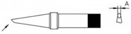 Soldering tip, Round, Ø 6.9 mm, (T x L) 3.2 x 33 mm, 425 °C, PT CC8
