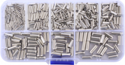 Wire end ferrule assortment, uninsulated, 500 pieces, 22C484