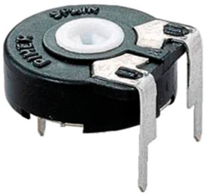 Cermet trimmer potentiometer, 1 MΩ, 0.5 W, THT, on top, PTC 15 LV 1M0