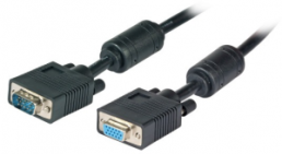 Extension cable, 5 m, HD-D-SUB plug, 15 pole to HD-D-SUB socket, 15 pole, K5327SW.5