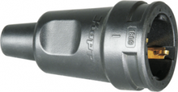 Schuko-style solid rubber coupling