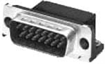 D-Sub connector, 15 pole, standard, angled, solder pin, 5747833-6