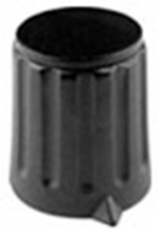 Pointer knob, 4 mm, plastic, black, Ø 12 mm, H 14 mm, 4307.4131