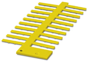 ABS sign plate, inscribable, (W x H) 4 x 23 mm, yellow, 1013782