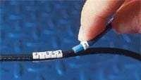 Polyacetal cable maker, imprint "F", (W) 2.3 mm, max. bundle Ø 1.4 mm, white, 564572-000
