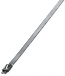 Cable tie, stainless steel, (L x W) 1067 x 4.6 mm, bundle-Ø 305 mm, silver, UV resistant, -80 to 538 °C