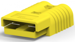 Plug/socket housing, 2 pole, pitch 19.06 mm, straight, yellow, 1604037-1