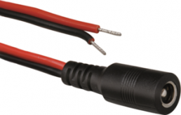DC connection cable, 2 m, red/black, DC coupling, 2.5 x 5.5 mm