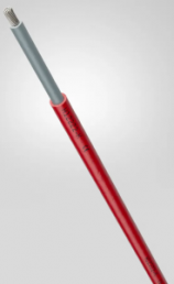 Copolymer-photovoltaic cable, halogen free, H1Z2Z2-K, 4.0 mm², red, outer Ø 5.5 mm
