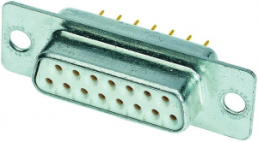 D-Sub socket, 37 pole, standard, equipped, straight, solder pin, 09644127240