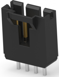 Pin header, 4 pole, pitch 2.54 mm, straight, black, 5-104362-3