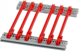 Guide Rail Standard Type, PC, 220 mm, 2 mm GrooveWidth, Red, 10 Pieces