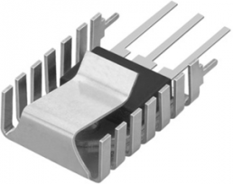 Clip-on heatsink, 27 x 20 x 13 mm, 18.4 K/W, solderable surface