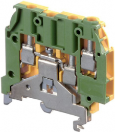 Terminal block, screw connection, 4.0 mm², 2 pole, yellow/green, 1SNA195637R1200