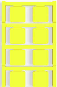 Polyamide Device marker, (L x W) 22 x 22 mm, yellow, 80 pcs