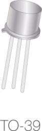 Bipolar junction transistor, NPN, 1 A, 60 V, THT, TO-39, BSX46-16