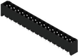 Pin header, 16 pole, pitch 5.08 mm, straight, black, 1838350000