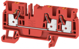 Through terminal block, push-in connection, 0.5-4.0 mm², 3 pole, 32 A, 8 kV, red, 2051300000