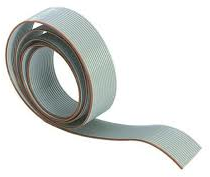 Flat ribbon cable, 10 pole, pitch 1.27 mm, 0.09 mm², AWG 28, PVC, gray