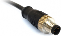 Sensor actuator cable, M12-cable plug, straight to open end, 12 pole, 1 m, PVC, black, 1.5 A, PXPPVC12FIM12ACL010PVC
