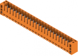 Pin header, 23 pole, pitch 3.5 mm, straight, orange, 1622240000